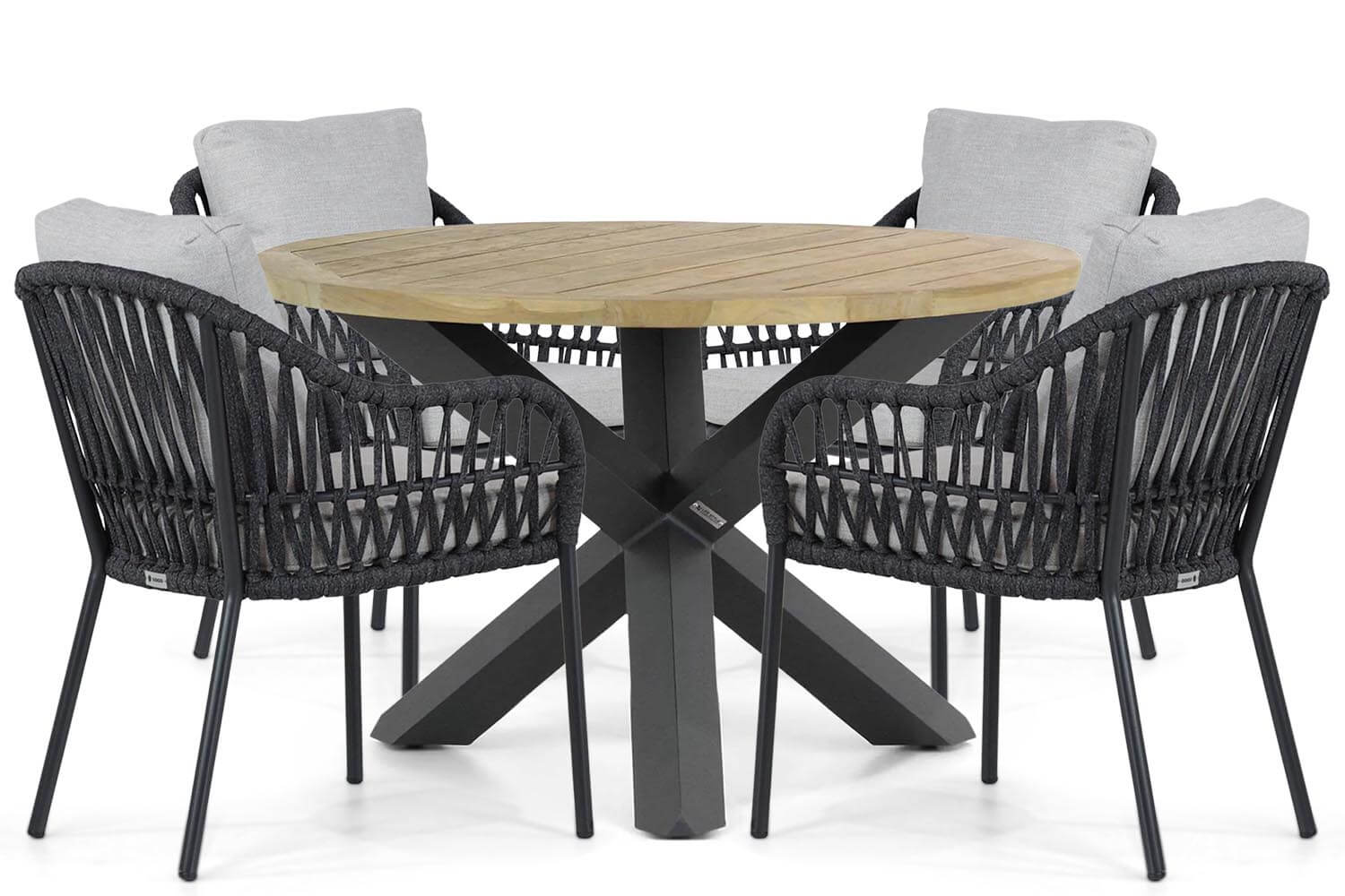 Coco Puerto/Rockville 120 cm dining tuinset 5-delig