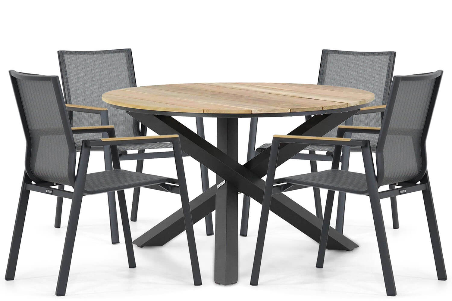 Lifestyle Garden Furniture Lifestyle Fiora/Fabriano 120 cm dining tuinset 5-delig