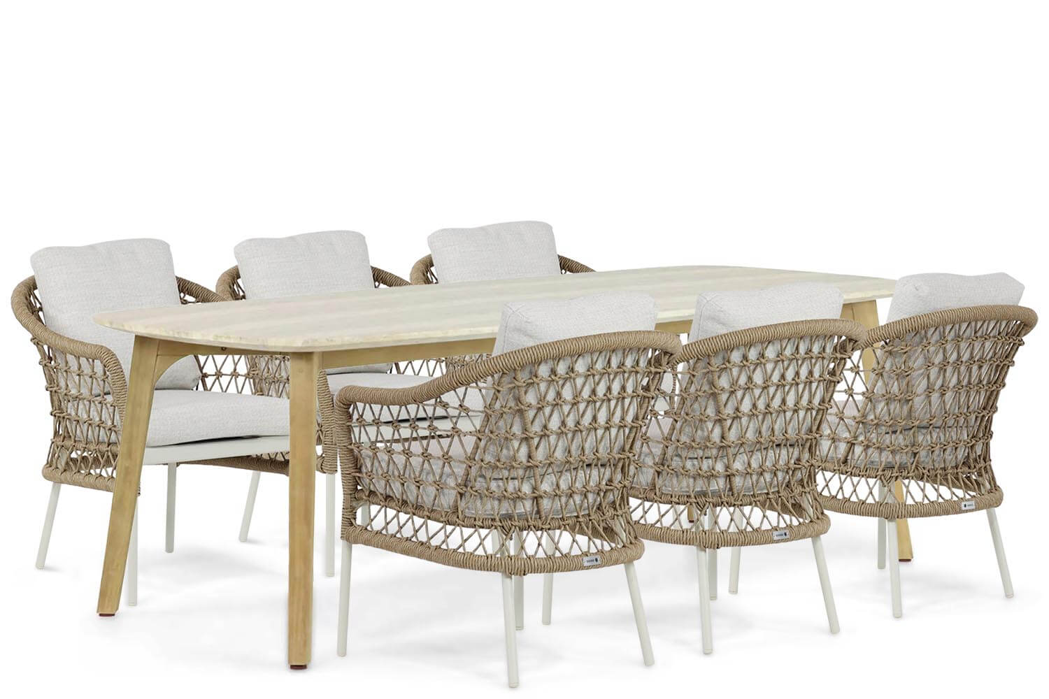 Coco Bali/Almeria 225 cm dining tuinset 7-delig