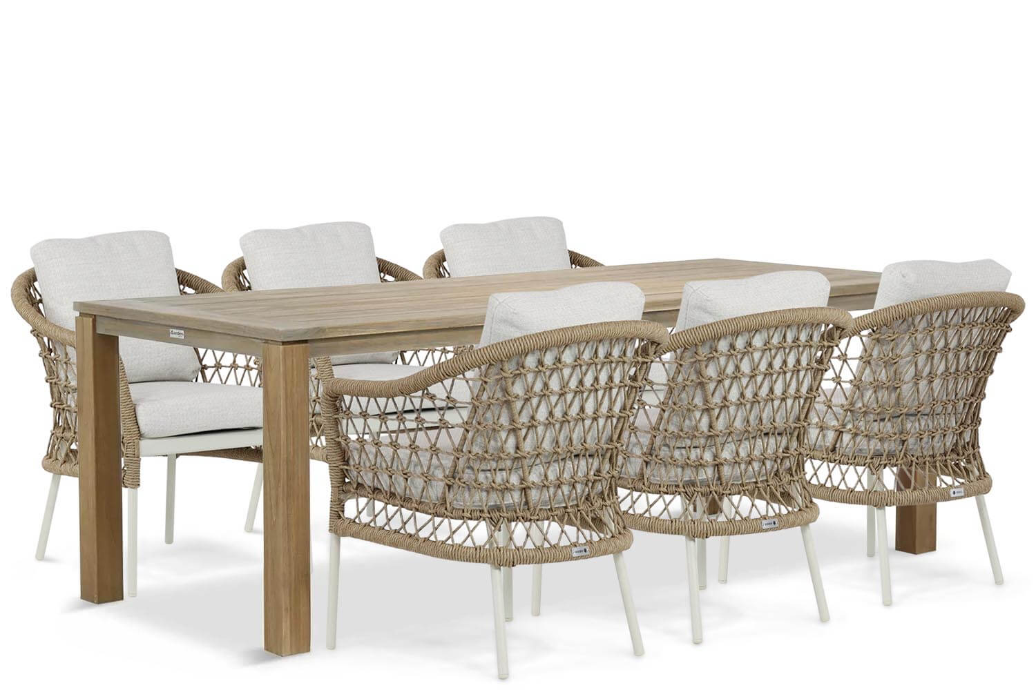 Coco Bali/Bristol 220 cm dining tuinset 7-delig