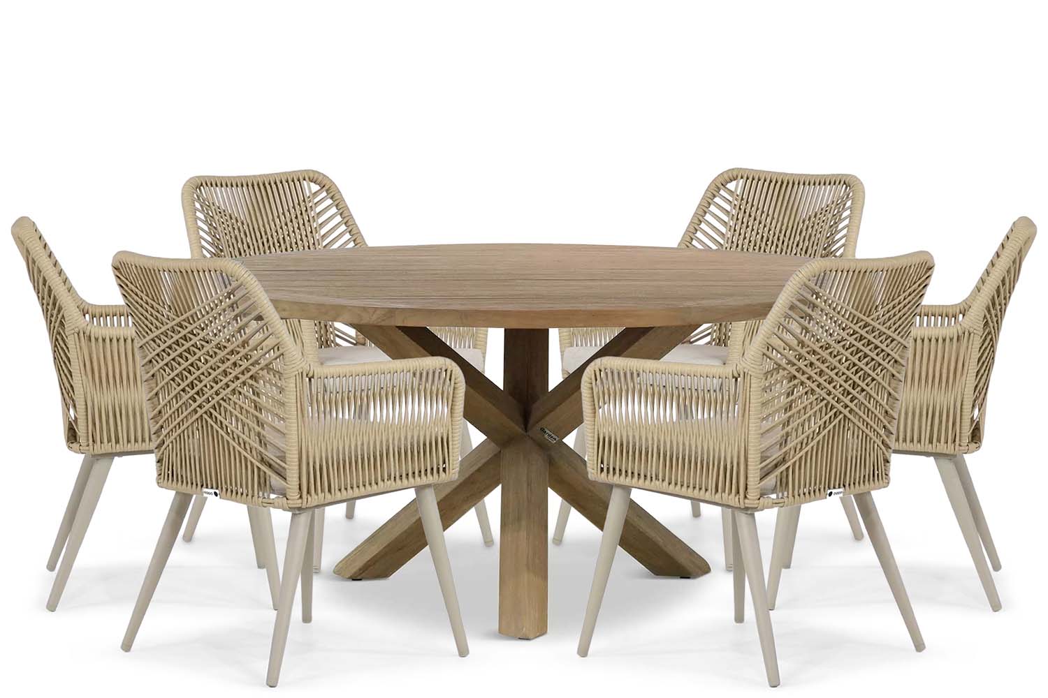 Coco Vedra/Sand City 160 cm dining tuinset 7-delig