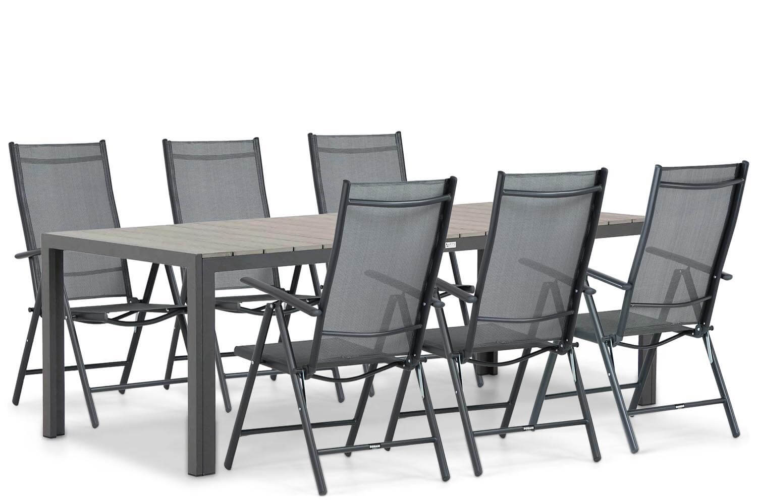 Domani Carino/Young 217 cm dining tuinset 7-delig