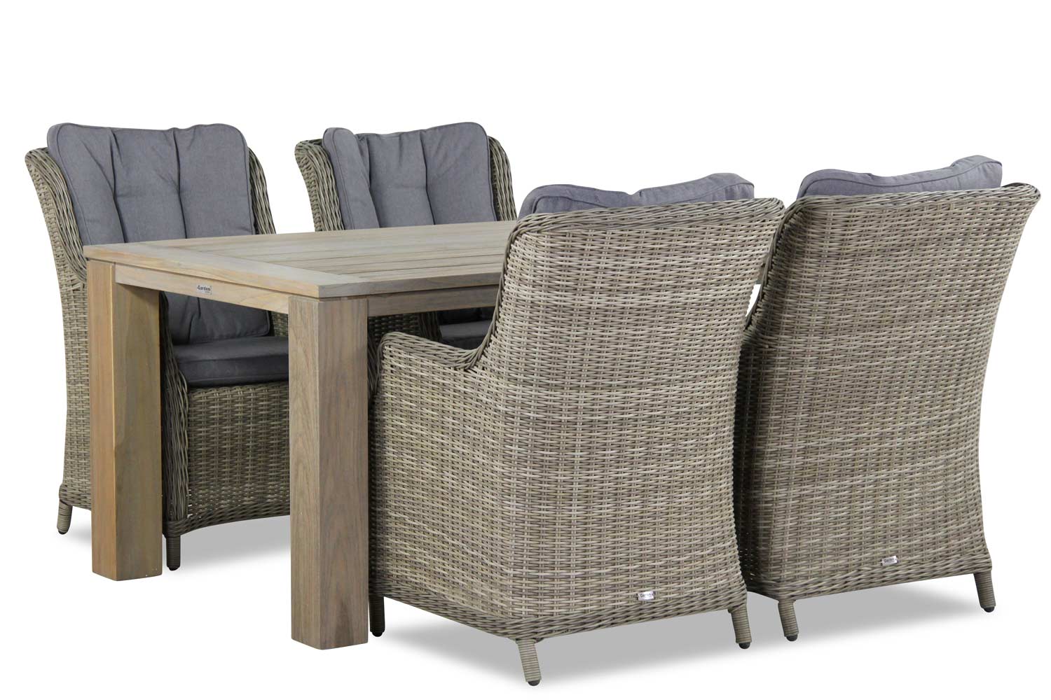 Garden Collections Buckingham/Brighton 165 cm dining tuinset 5-delig