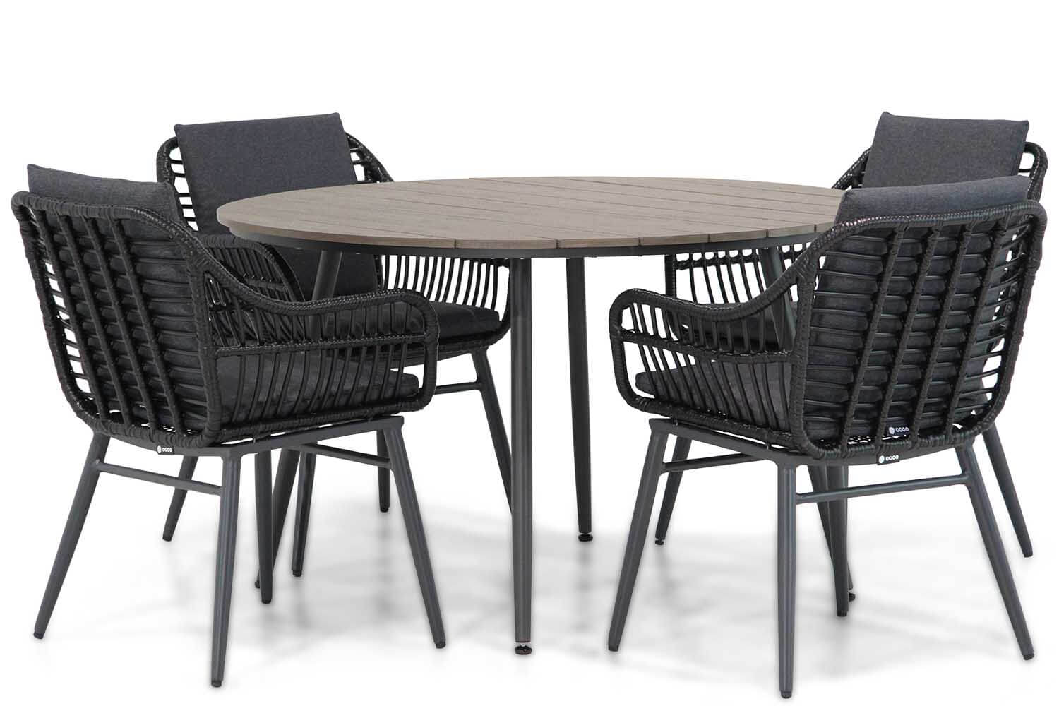 Coco Leonardo/Matale 125 cm rond dining tuinset 5-delig