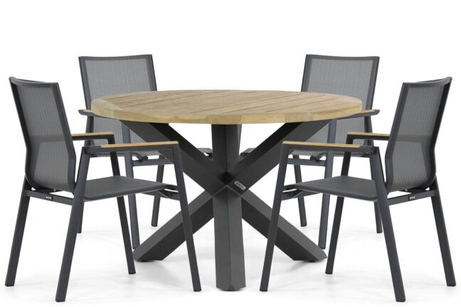 Lifestyle Fiora/Rockville 120 cm dining tuinset 5-delig