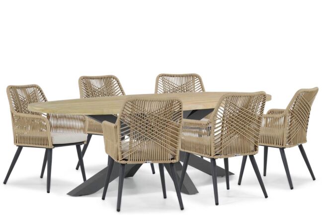 Coco Vedra/Brookline 240 cm dining tuinset 7-delig