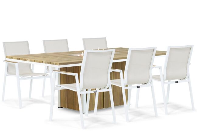 Lifestyle Fiora/Seaside 220 cm dining tuinset 7-delig