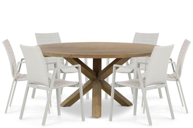 Osmen Joliet/Sand City 160 cm dining tuinset 7-delig