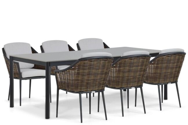 Coco Olivine/Como 220 cm dining tuinset 7-delig