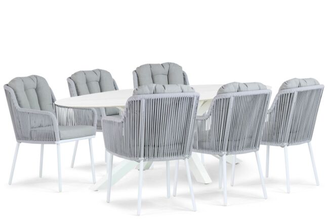 Santika Tendenza/Ellisse 240 cm dining tuinset 7-delig