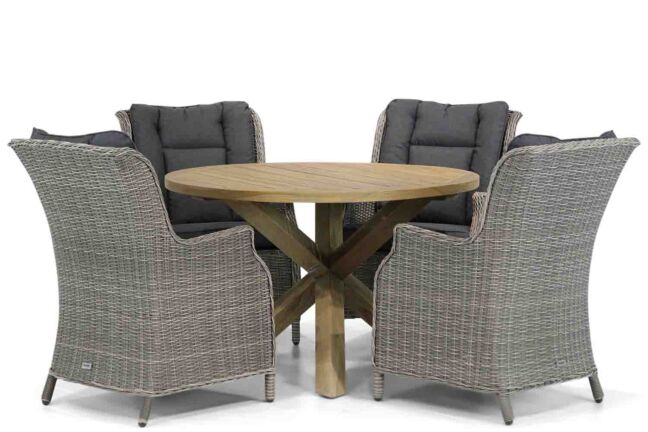 Garden Collections Aberdeen/Sand City 120 cm rond dining tuinset 5-delig