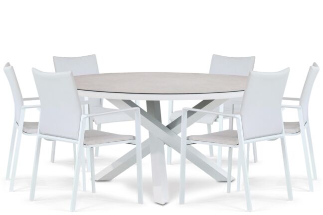 Lifestyle Rome/Livorno 150 cm dining tuinset 7-delig