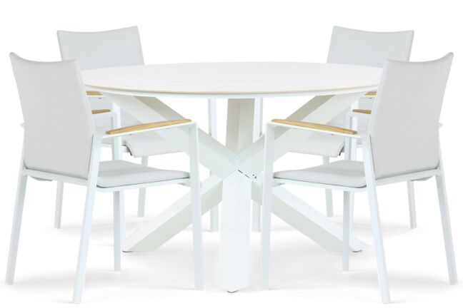 Lifestyle Brandon/Orino 130 cm dining tuinset 5-delig