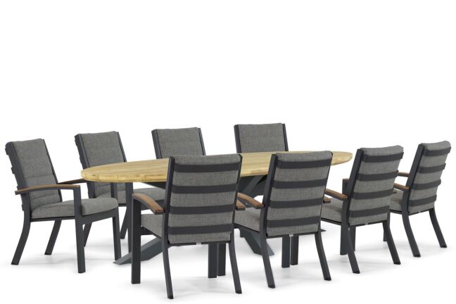 Osmen Midura/Diogo 280 cm dining tuinset 9-delig