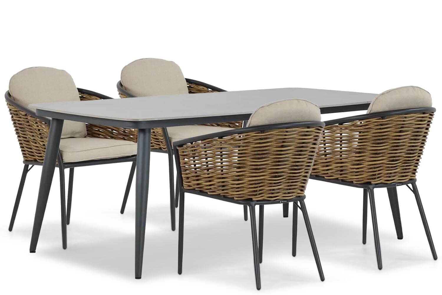 Lifestyle Nice/Vienna 180 cm dining tuinset 5-delig