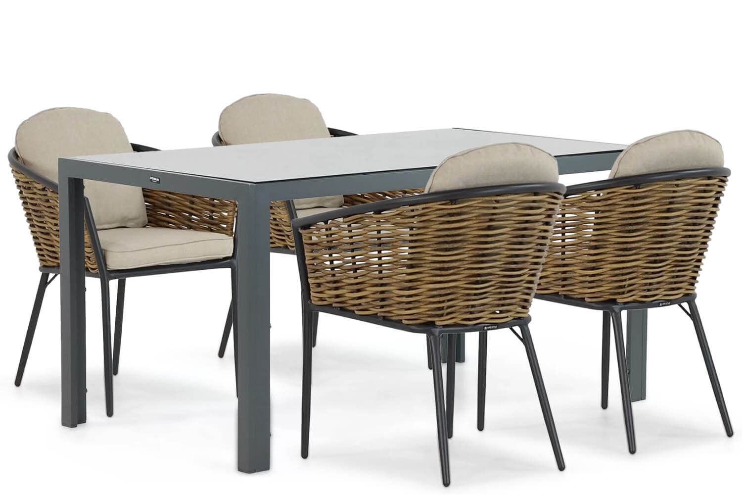 Lifestyle Nice/Venustas 150 cm dining tuinset 5-delig