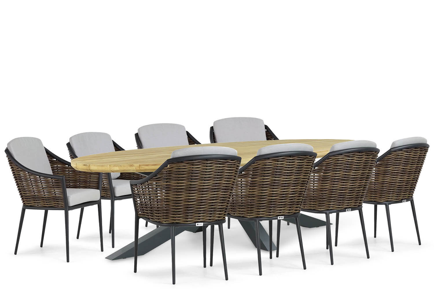 Coco Olivine/Diogo 280 cm dining tuinset 9-delig