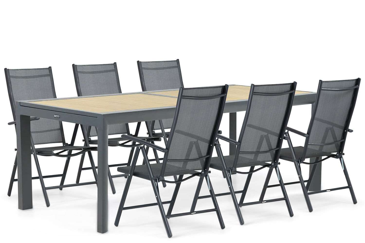 Domani Carino/Rosarno 214/273 cm dining tuinset 7-delig