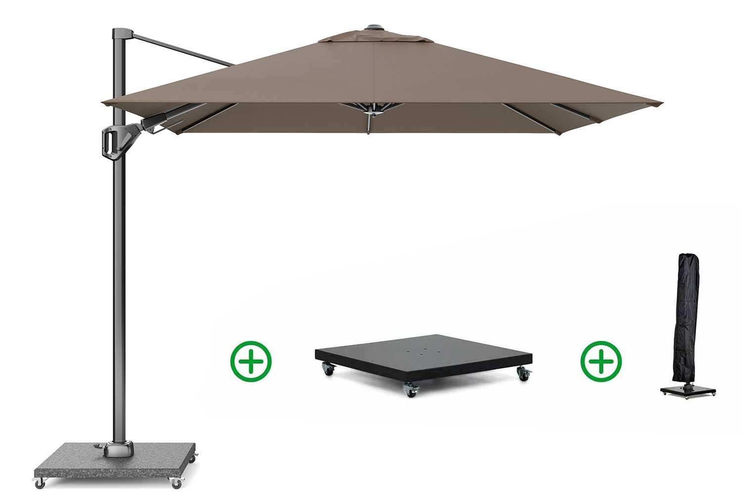 Platinum Voyager zweefparasol 2.7 x 2.7m T2 (incl. voet en hoes)