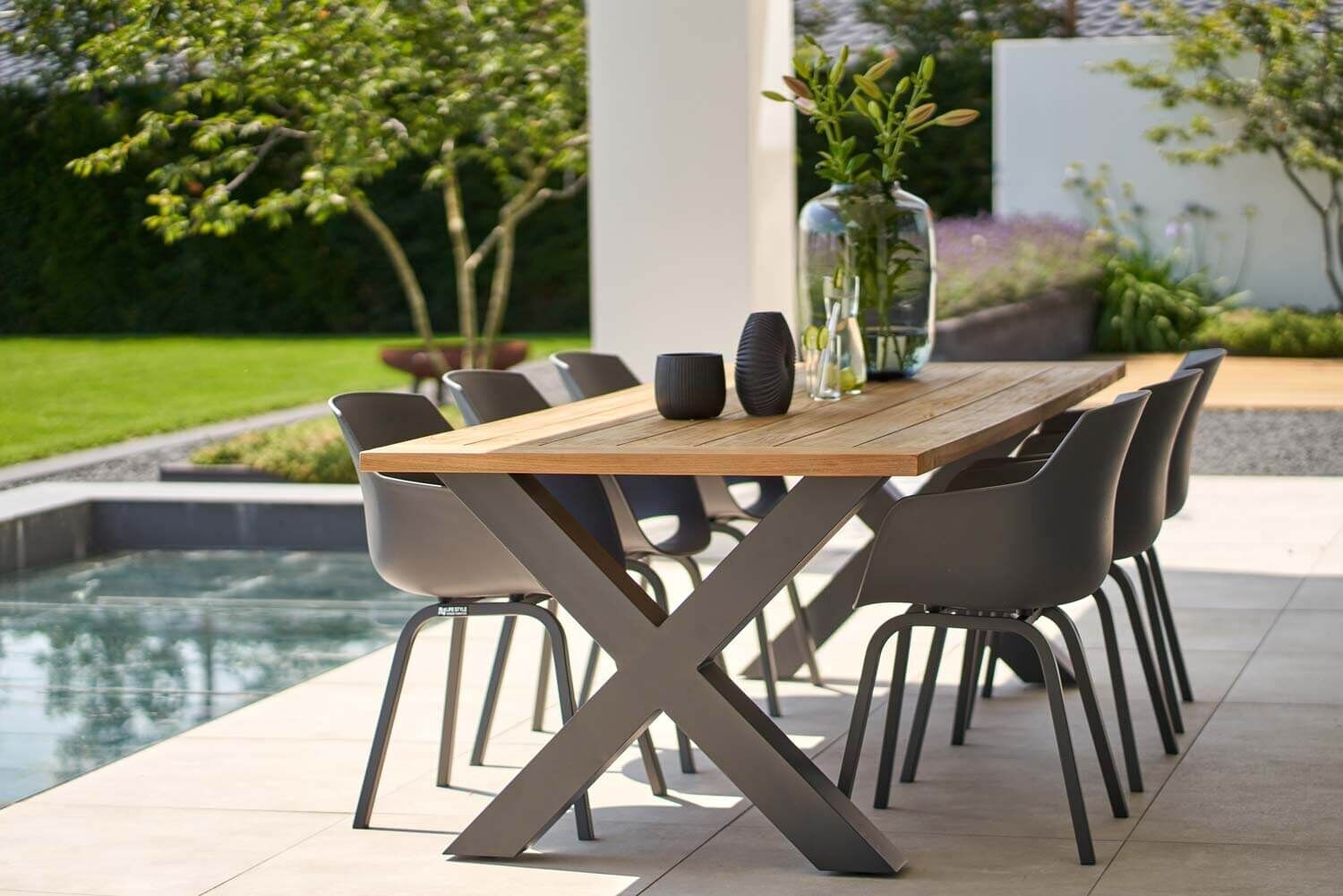 eiland systeem Brutaal Lifestyle Salina/Fabriano 150 cm dining tuinset 7-delig - Tuinmeubelshop.nl