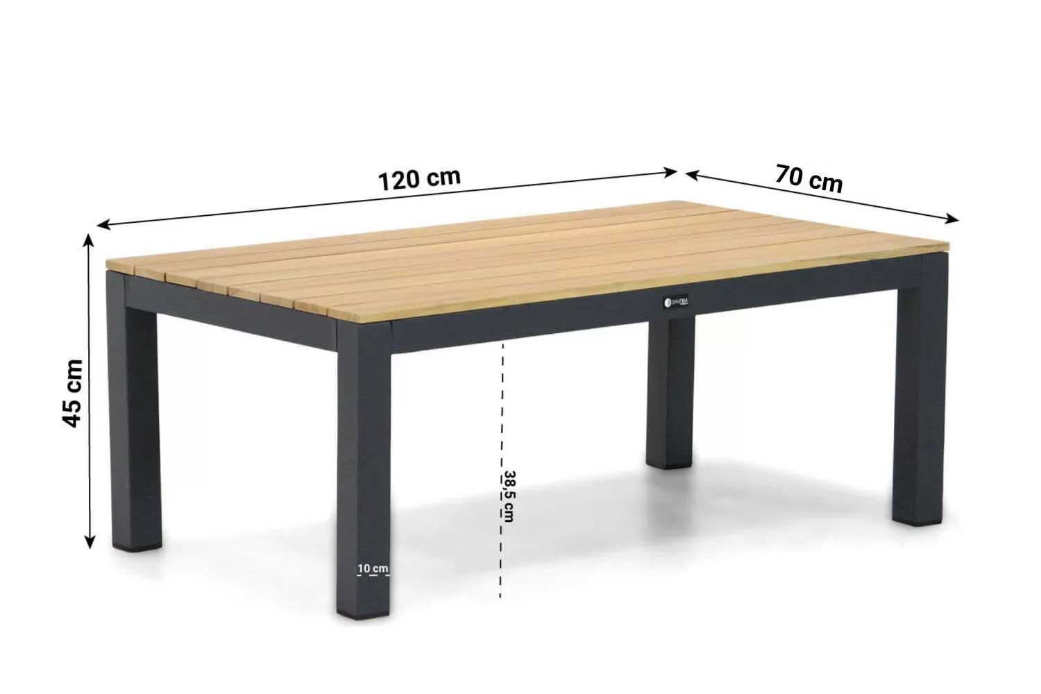 Santika Shadow lounge tafel 120x70 cm