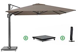 Platinum Beaufort premium zweefparasol 3.2x3.2m (incl. voet en hoes)