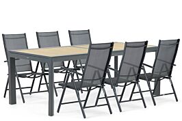 Domani Carino/Rosarno 214/273 cm dining tuinset 7-delig