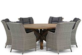 Garden Collections Aberdeen/Sand City 160 cm rond dining tuinset 7-delig