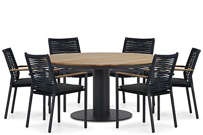 Santika Giovane/Salerno 160 cm dining tuinset 7-delig