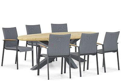 Lifestyle Brandon/Diogo 240 cm dining tuinset 7-delig