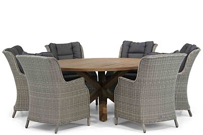 Garden Collections Aberdeen/Sand City 160 cm rond dining tuinset 7-delig