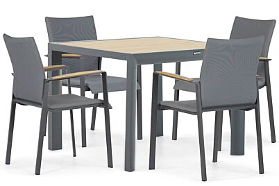 Lifestyle Brandon/Borello 100 cm dining tuinset 5-delig