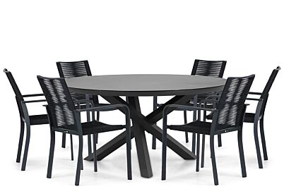 Santika Annisa/Livorno 150 cm dining tuinset 7-delig