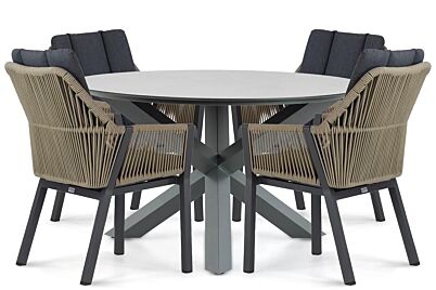 Lifestyle Verona/Orino 130 cm dining tuinset 5-delig