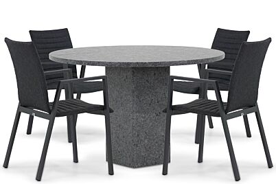 Osmen Joliet/Graniet 120 cm dining tuinset 5-delig