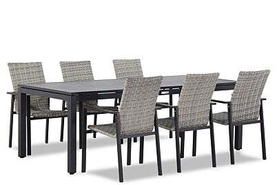 Lifestyle Upton/Concept 220 cm dining tuinset 7-delig stapelbaar