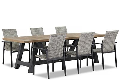 Lifestyle Upton/Trente 260 cm dining tuinset 7-delig stapelbaar