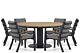 Osmen Midura/Salerno 160 cm dining tuinset 7-delig