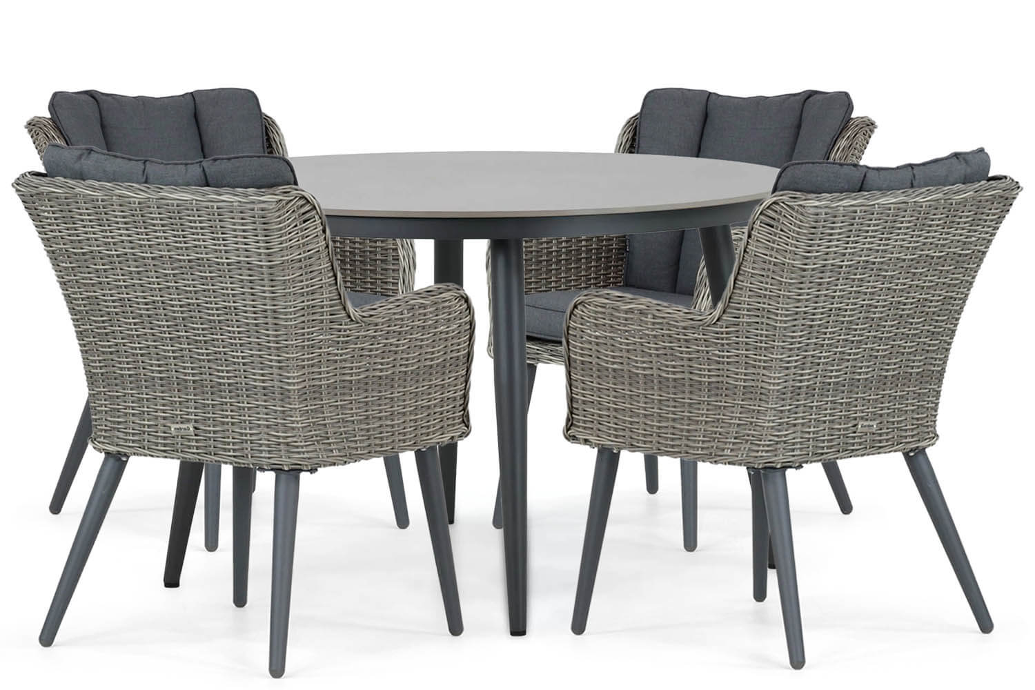 Garden Collections Boston/Vienna 120 cm dining tuinset 5-delig