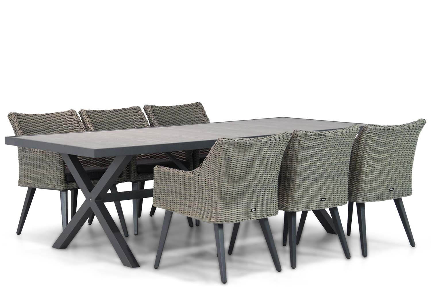 Garden Collections Milton/Crossley 245 cm dining tuinset 7-delig