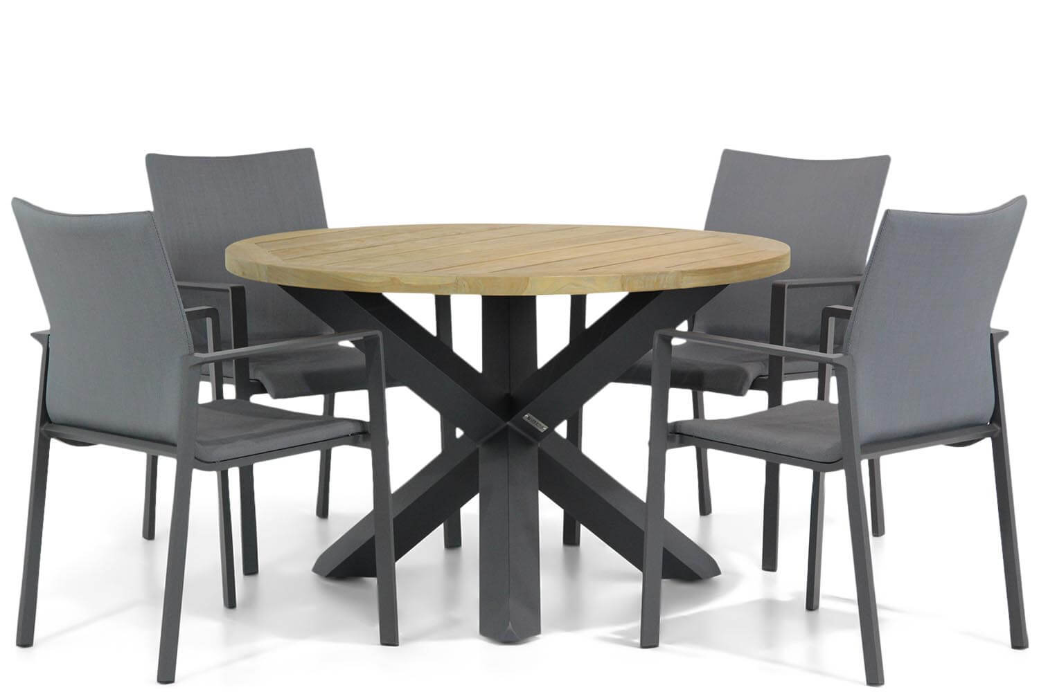 Lifestyle Rome/Rockville 120 cm rond dining tuinset 5-delig