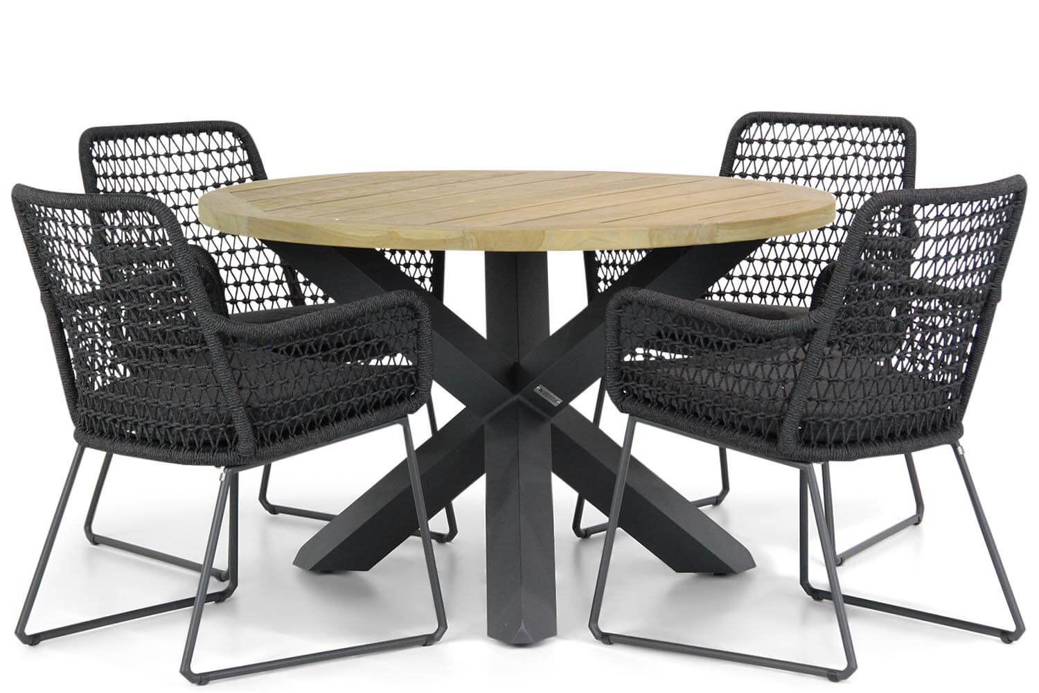 Taste Athena/Rockville 120 cm rond dining tuinset 5-delig