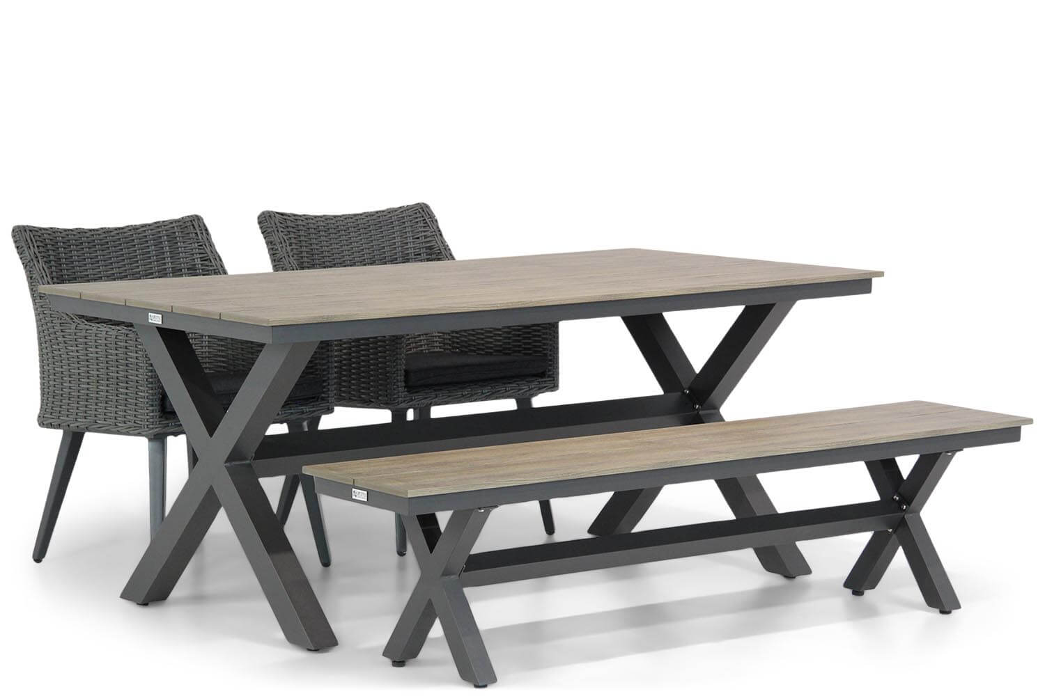 Garden Collections Milton/Forest 180 cm dining tuinset 4-delig