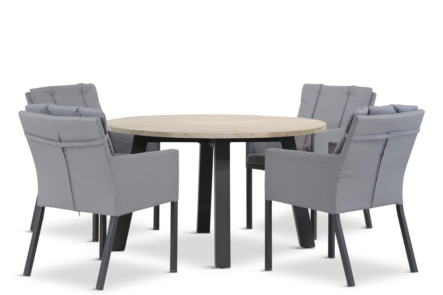 Lifestyle Parma/Derby 130 cm rond dining tuinset 5-delig