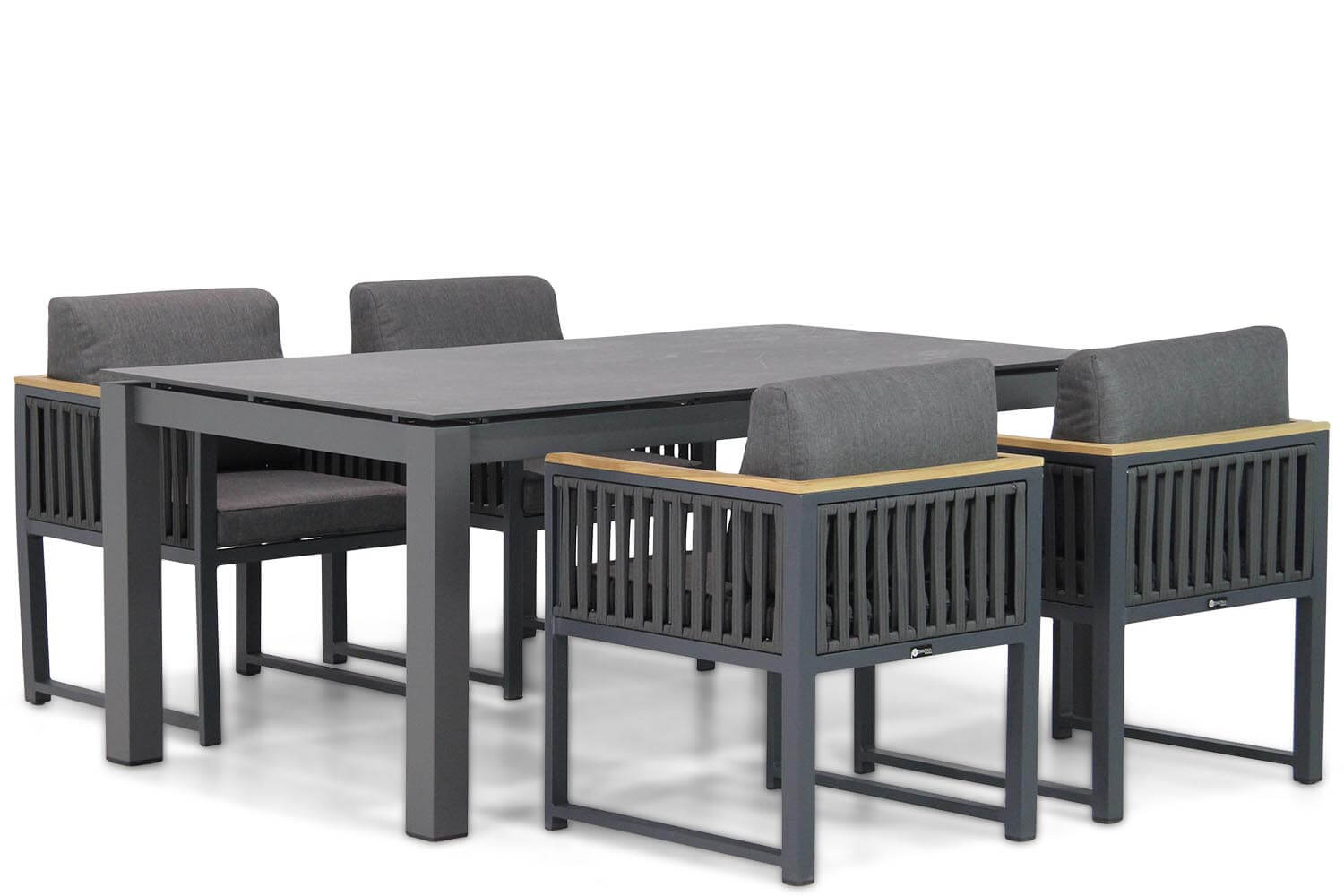 Santika Shadow/Yukon 180 cm dining tuinset 5-delig